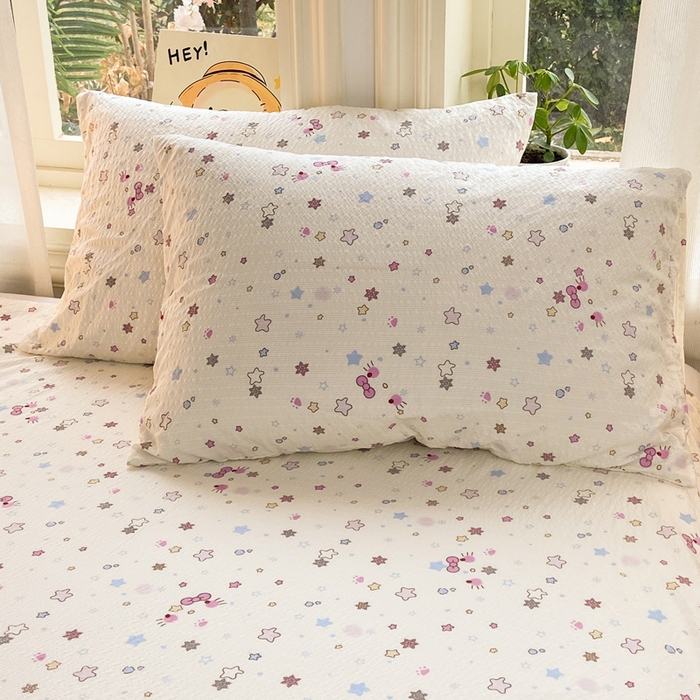 91家纺网 家纺一手货源 找家纺 赛琳 2026新款泡芙纱床单系列单床单床单单件（有买家秀） 躲猫猫