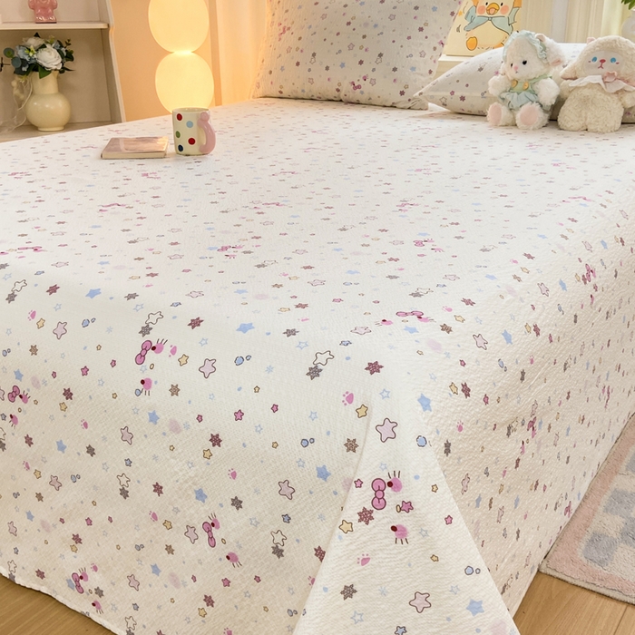 91家纺网 家纺一手货源 找家纺 赛琳 2026新款泡芙纱床单系列单床单床单单件（有买家秀） 躲猫猫