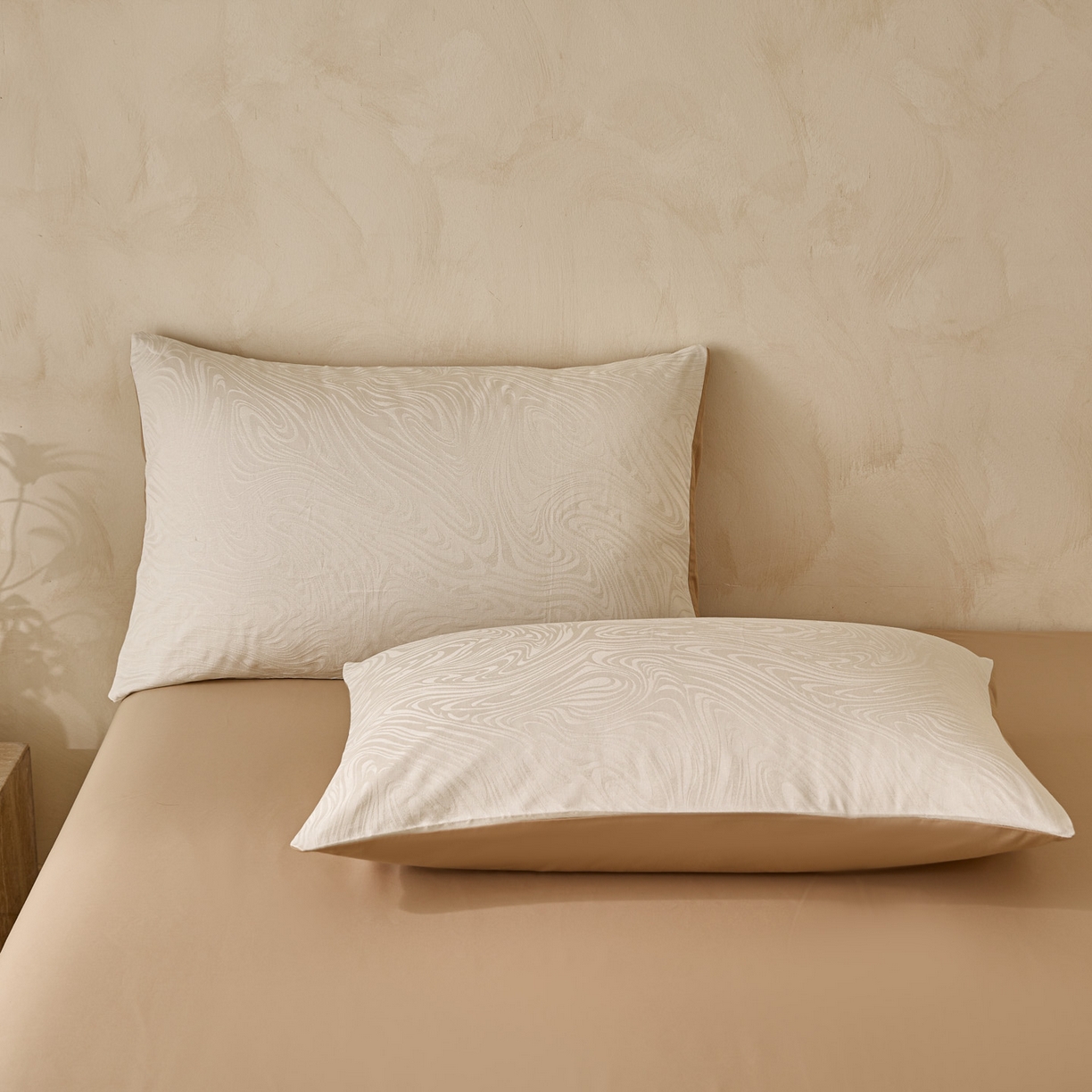 91家纺网 家纺一手货源 找家纺 雯雨家纺 2026新款全棉60s全棉提花四件套 云砂流纹