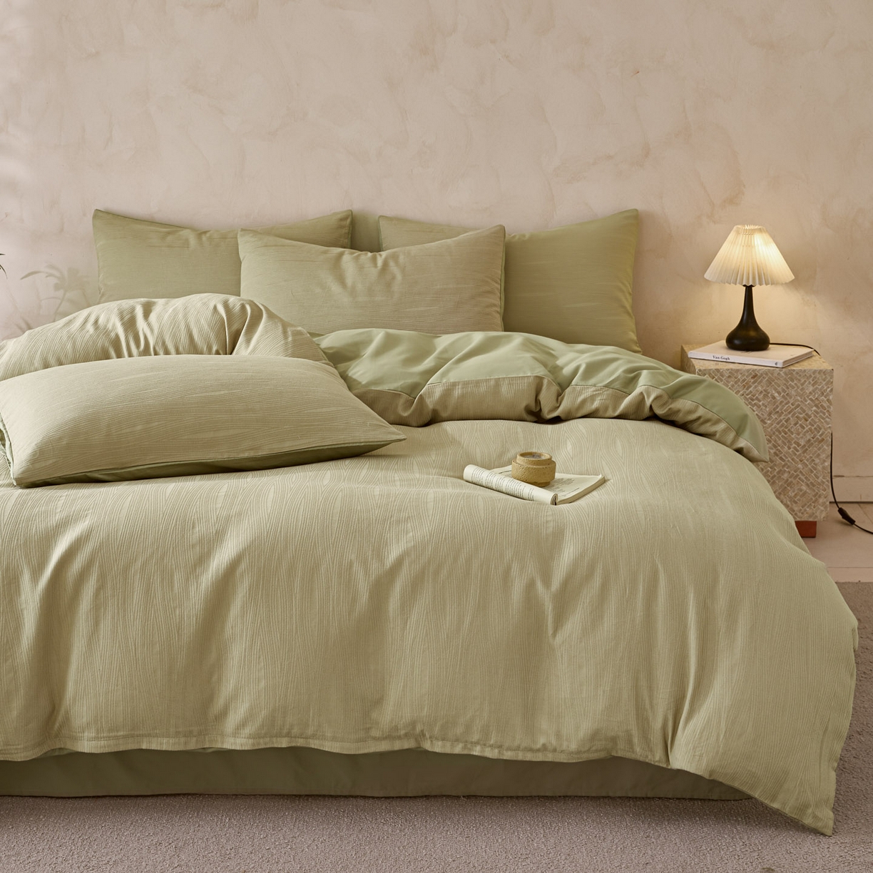 91家纺网 家纺一手货源 找家纺 雯雨家纺 2026新款全棉60s全棉提花四件套 竹影疏痕