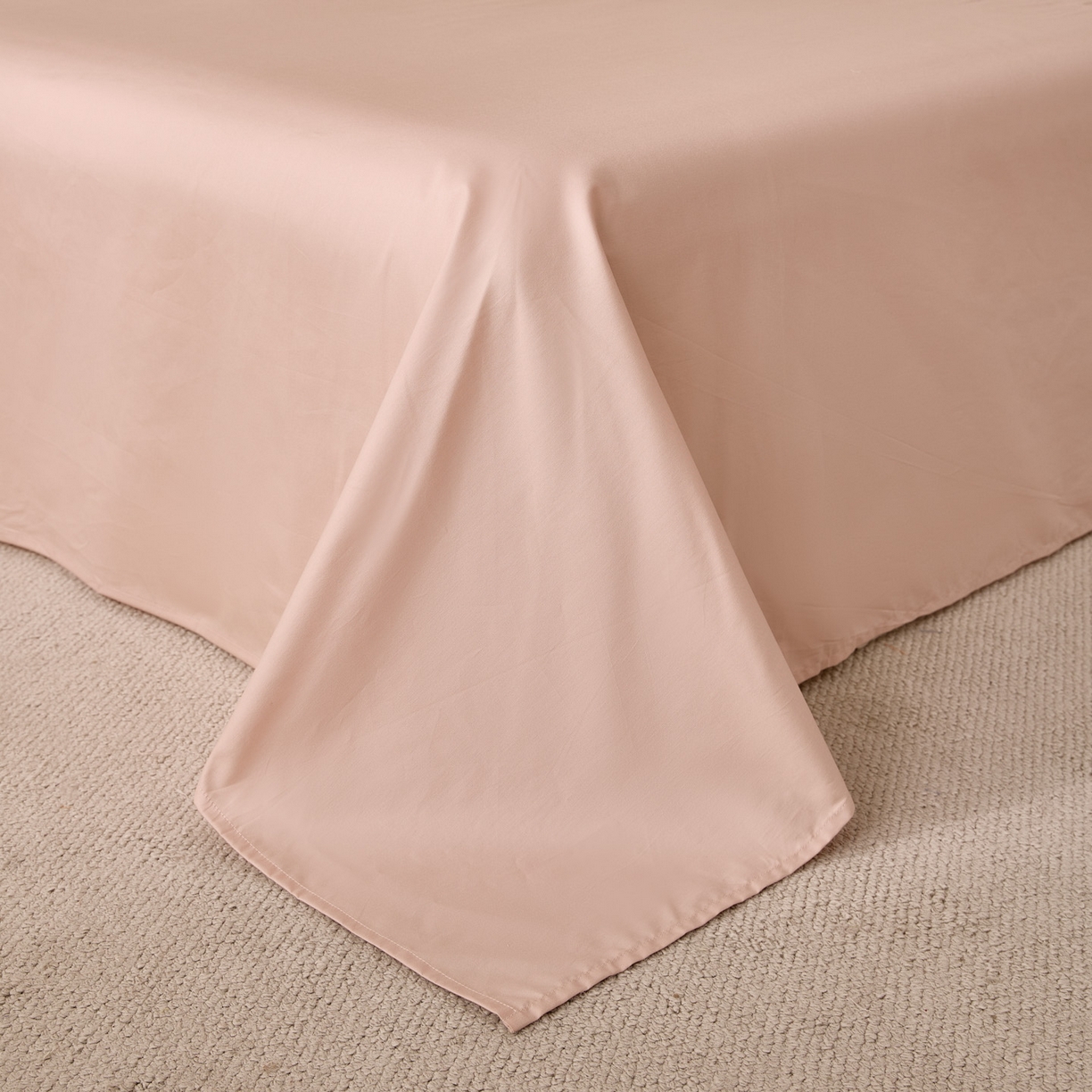 91家纺网 家纺一手货源 找家纺 雯雨家纺 2026新款全棉60s全棉提花四件套 月见粉澜