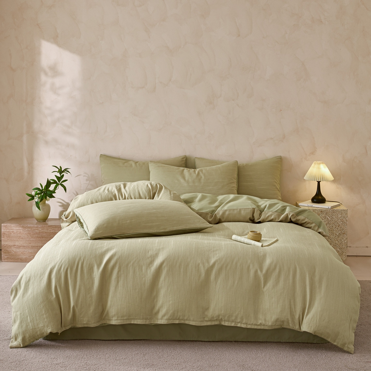 91家纺网 家纺一手货源 找家纺 雯雨家纺 2026新款全棉60s全棉提花四件套 竹影疏痕