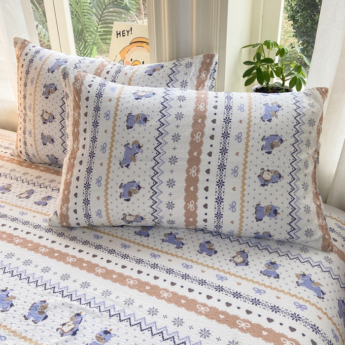 91家纺网 家纺一手货源 找家纺 赛琳 2026新款泡芙纱床单系列单床单床单单件（有买家秀） 费尔岛木马