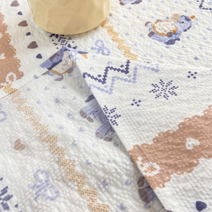 91家纺网 家纺一手货源 找家纺 赛琳 2026新款泡芙纱床单系列单床单床单单件（有买家秀） 费尔岛木马