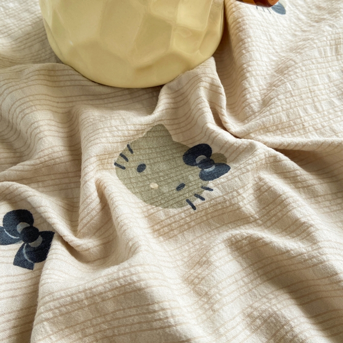 91家纺网 家纺一手货源 找家纺 赛琳 2026新款泡芙纱床单系列单床单床单单件（有买家秀） 咖啡小猫