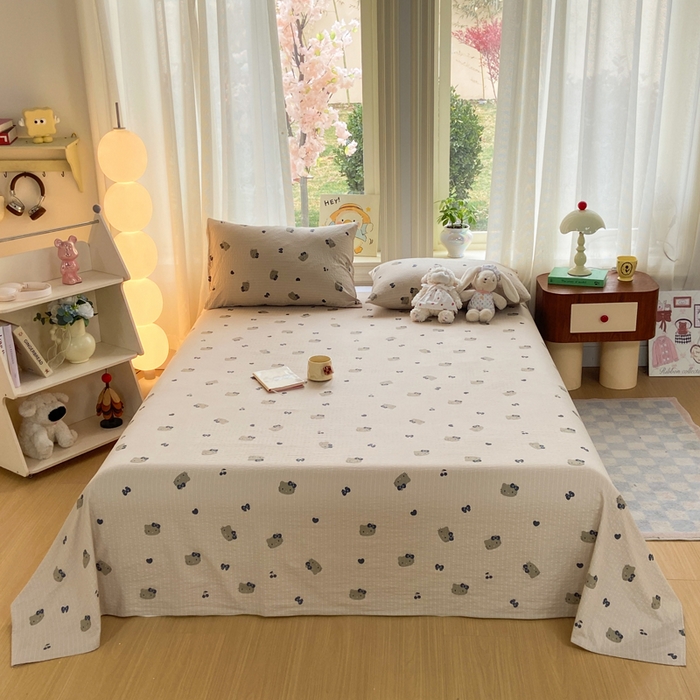 赛琳 2026新款泡芙纱床单系列单床单床单单件（有买家秀） 咖啡小猫