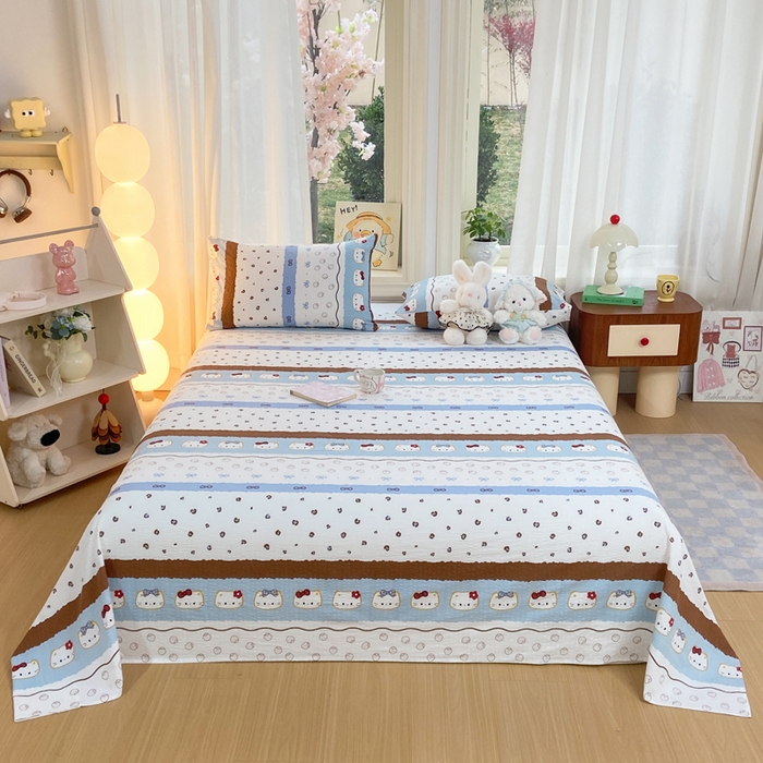 赛琳 2026新款泡芙纱床单系列单床单床单单件（有买家秀） 可可小猫条