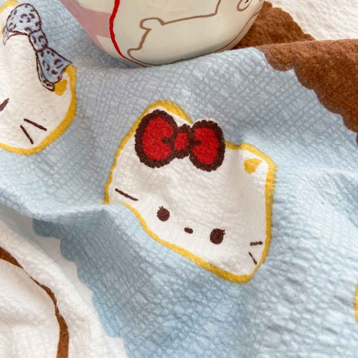 91家纺网 家纺一手货源 找家纺 赛琳 2026新款泡芙纱床单系列单床单床单单件（有买家秀） 可可小猫条