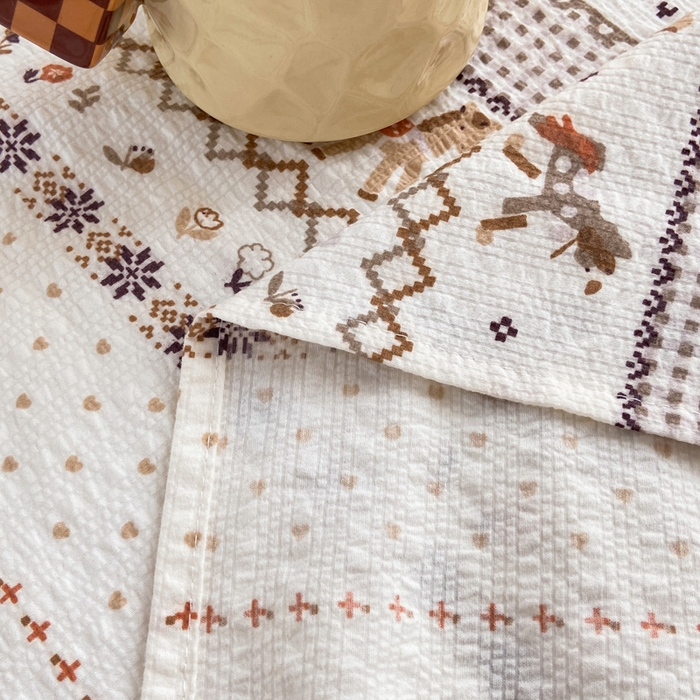 91家纺网 家纺一手货源 找家纺 赛琳 2026新款泡芙纱床单系列单床单床单单件（有买家秀） 栗色术马纹