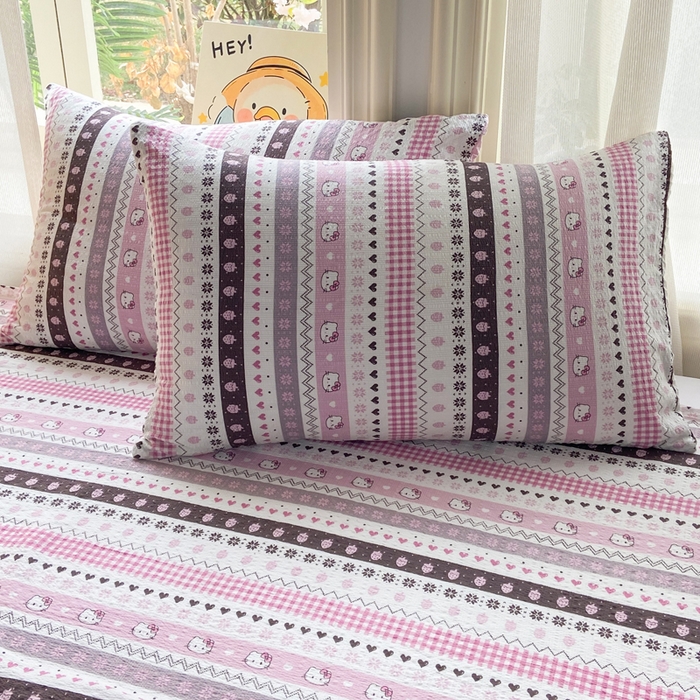 91家纺网 家纺一手货源 找家纺 赛琳 2026新款泡芙纱床单系列单床单床单单件（有买家秀） 猫咪集粉