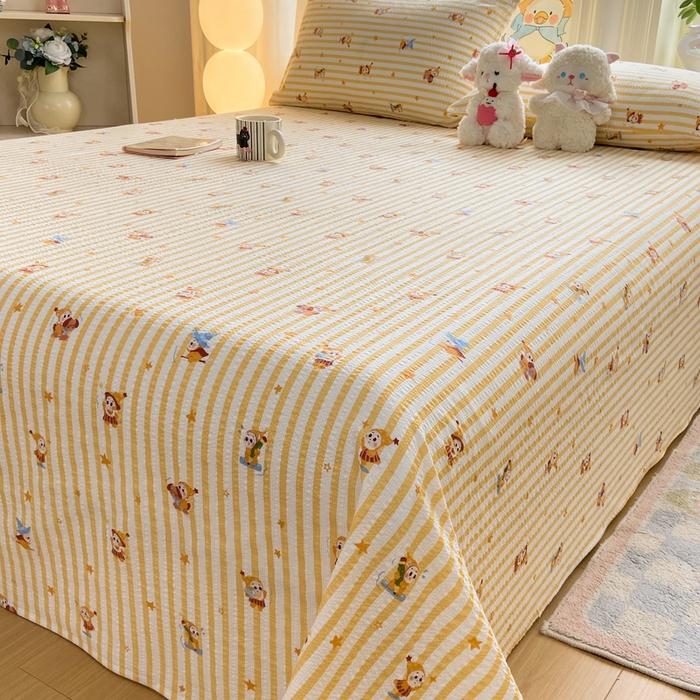 91家纺网 家纺一手货源 找家纺 赛琳 2026新款泡芙纱床单系列单床单床单单件（有买家秀） 魔法星星