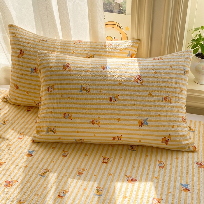 91家纺网 家纺一手货源 找家纺 赛琳 2026新款泡芙纱床单系列单床单床单单件（有买家秀） 魔法星星