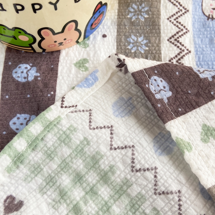 91家纺网 家纺一手货源 找家纺 赛琳 2026新款泡芙纱床单系列单床单床单单件（有买家秀） 猫咪集蓝