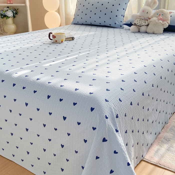 91家纺网 家纺一手货源 找家纺 赛琳 2026新款泡芙纱床单系列单床单床单单件（有买家秀） 甜心兰絮