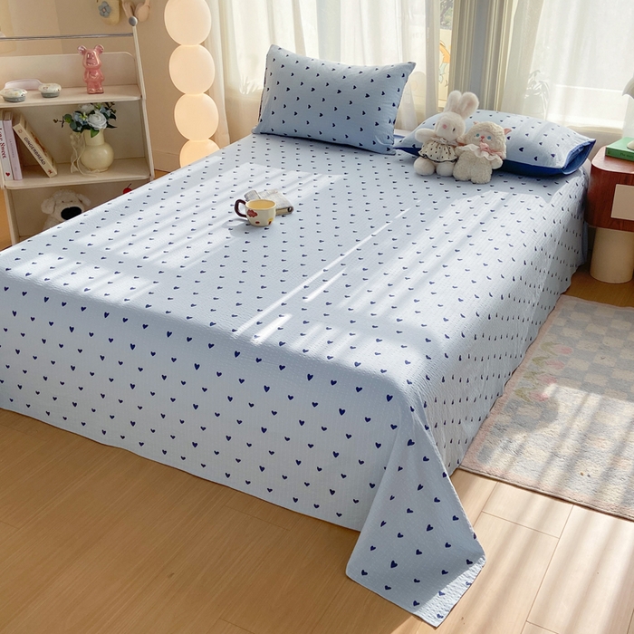 91家纺网 家纺一手货源 找家纺 赛琳 2026新款泡芙纱床单系列单床单床单单件（有买家秀） 甜心兰絮