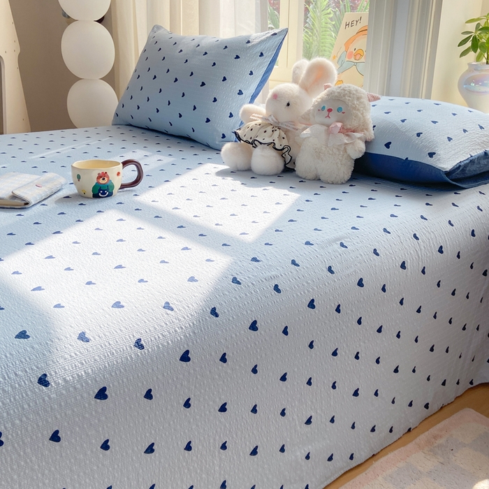 91家纺网 家纺一手货源 找家纺 赛琳 2026新款泡芙纱床单系列单床单床单单件（有买家秀） 甜心兰絮