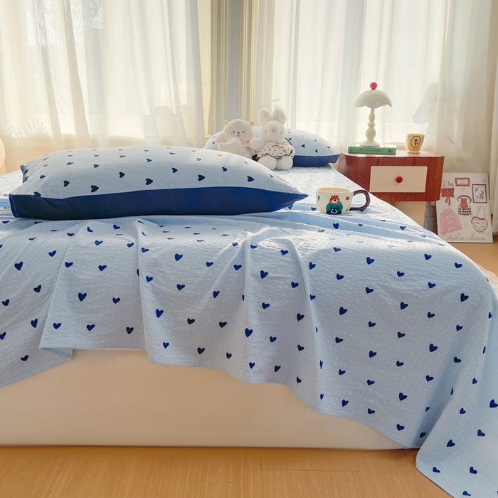 91家纺网 家纺一手货源 找家纺 赛琳 2026新款泡芙纱床单系列单床单床单单件（有买家秀） 甜心兰絮