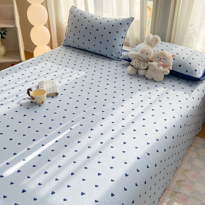 91家纺网 家纺一手货源 找家纺 赛琳 2026新款泡芙纱床单系列单床单床单单件（有买家秀） 甜心兰絮