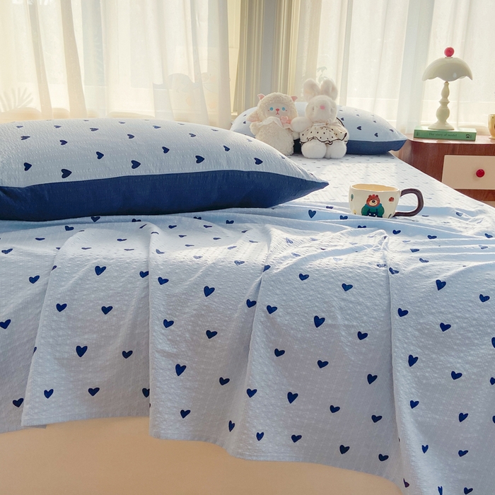 91家纺网 家纺一手货源 找家纺 赛琳 2026新款泡芙纱床单系列单床单床单单件（有买家秀） 甜心兰絮