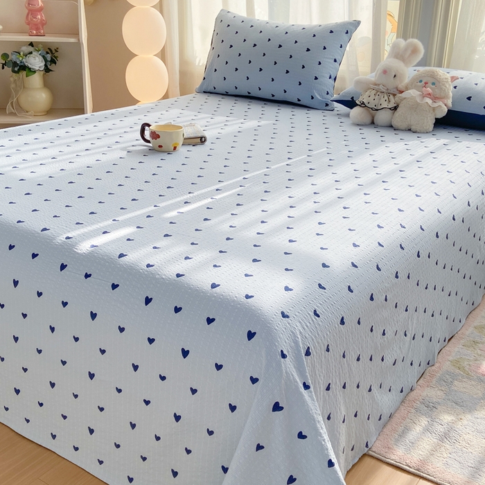 91家纺网 家纺一手货源 找家纺 赛琳 2026新款泡芙纱床单系列单床单床单单件（有买家秀） 甜心兰絮