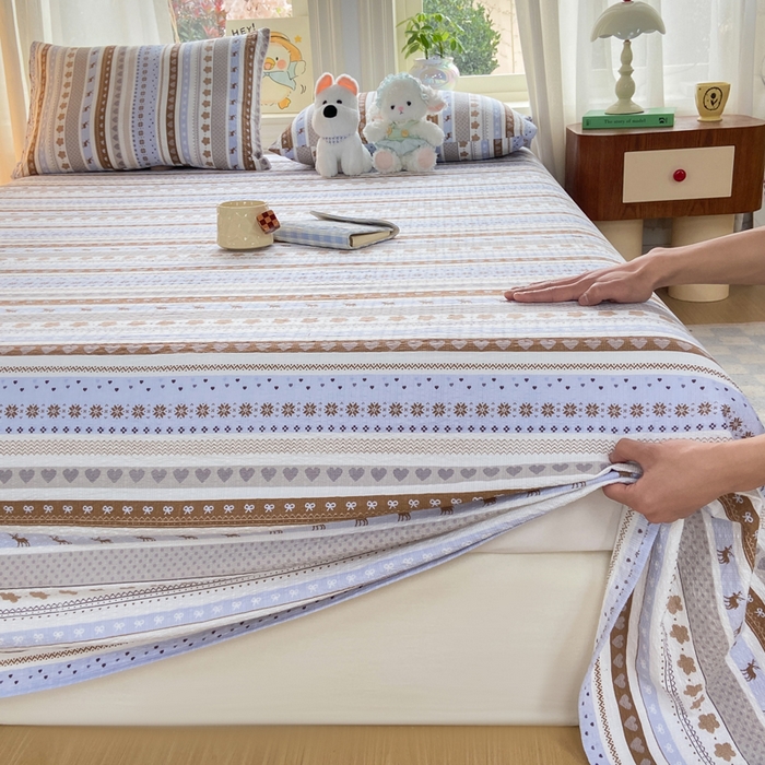 91家纺网 家纺一手货源 找家纺 赛琳 2026新款泡芙纱床单系列单床单床单单件（有买家秀） 小鹿织棉