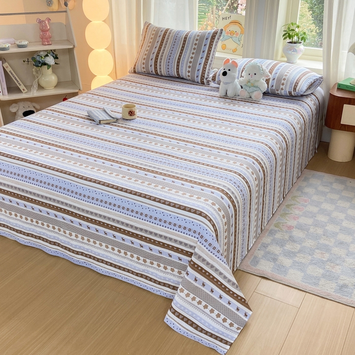 91家纺网 家纺一手货源 找家纺 赛琳 2026新款泡芙纱床单系列单床单床单单件（有买家秀） 小鹿织棉