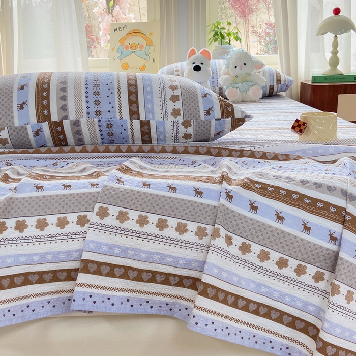 91家纺网 家纺一手货源 找家纺 赛琳 2026新款泡芙纱床单系列单床单床单单件（有买家秀） 小鹿织棉