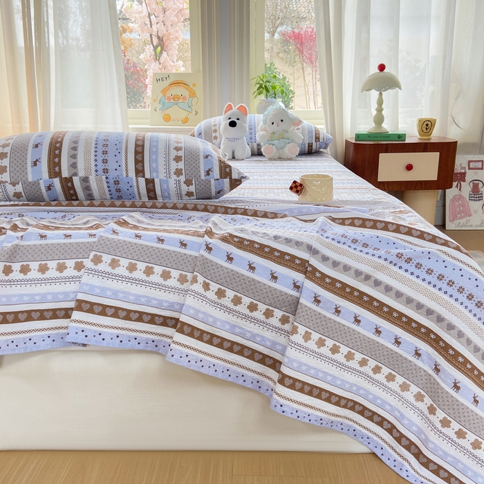 91家纺网 家纺一手货源 找家纺 赛琳 2026新款泡芙纱床单系列单床单床单单件（有买家秀） 小鹿织棉