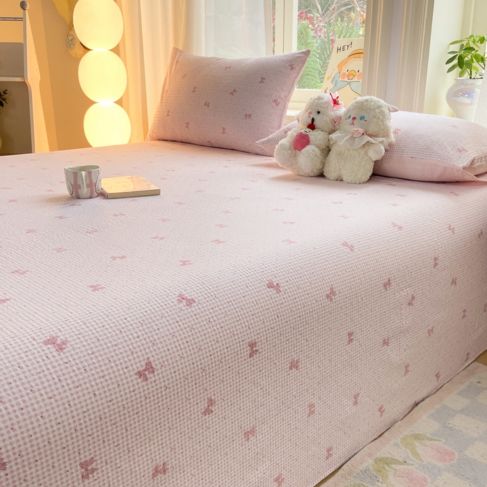 91家纺网 家纺一手货源 找家纺 赛琳 2026新款泡芙纱床单系列单床单床单单件（有买家秀） 予诗粉