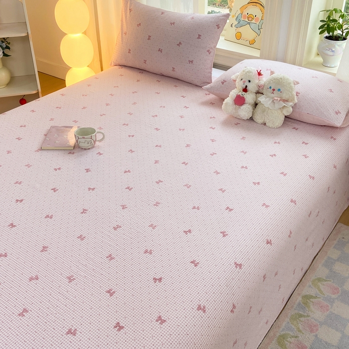 91家纺网 家纺一手货源 找家纺 赛琳 2026新款泡芙纱床单系列单床单床单单件（有买家秀） 予诗粉