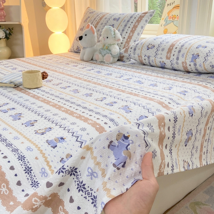 91家纺网 家纺一手货源 找家纺 （总）赛琳 2026新款泡芙纱床单系列单床单床单单件（有买家秀）