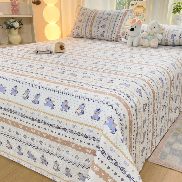 91家纺网 家纺一手货源 找家纺 （总）赛琳 2026新款泡芙纱床单系列单床单床单单件（有买家秀）