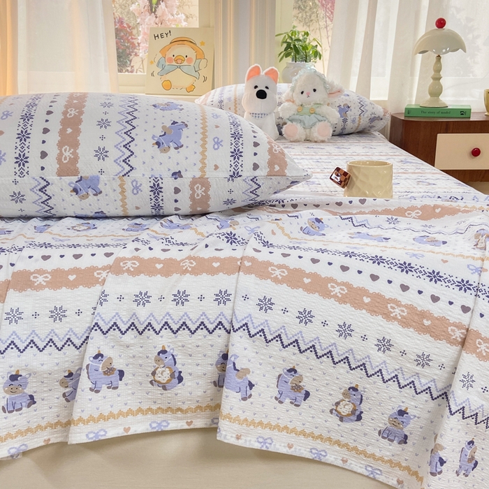 91家纺网 家纺一手货源 找家纺 （总）赛琳 2026新款泡芙纱床单系列单床单床单单件（有买家秀）