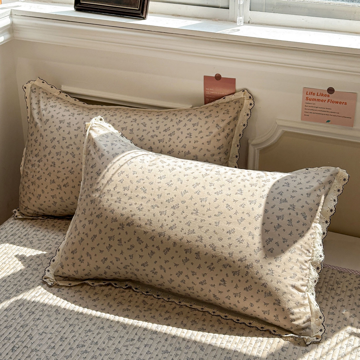 91家纺网 家纺一手货源 找家纺 橙子家居 2026新款纯棉法式复古蕾丝花边床盖四件套 花町