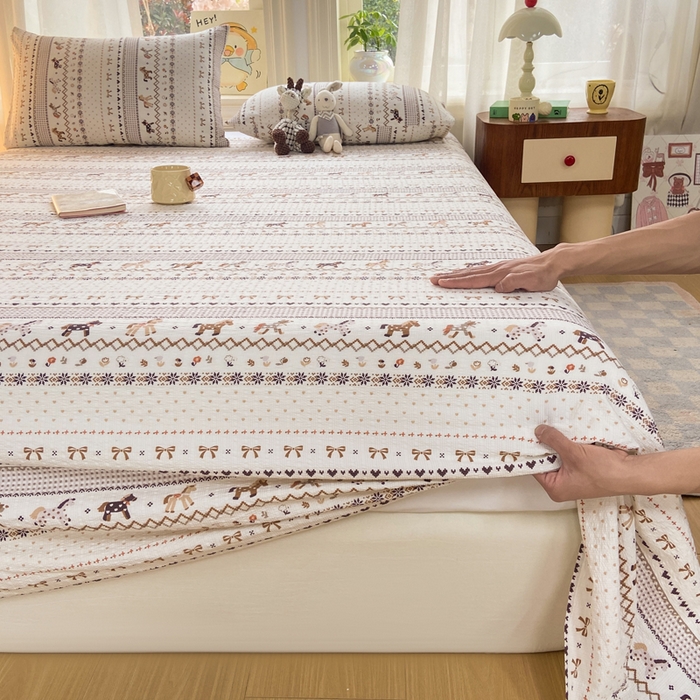 91家纺网 家纺一手货源 找家纺 （总）赛琳 2026新款泡芙纱床单系列单床单床单单件（有买家秀）