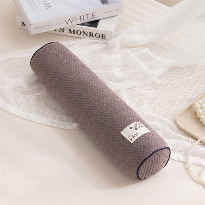 91家纺网 家纺一手货源 找家纺 （总）仁宇枕业 2026新款仿麻布欧式圆形糖果枕腰枕护颈椎荞麦枕头枕芯