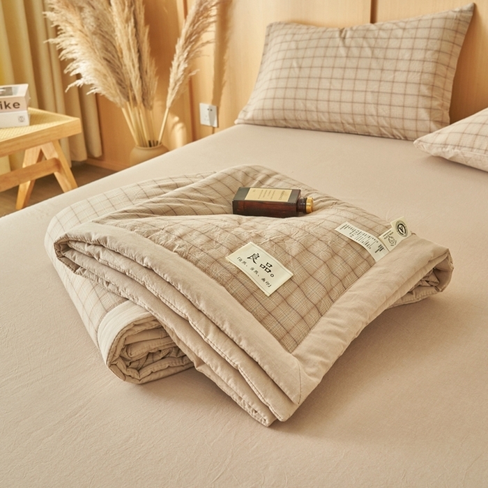 91家纺网 家纺一手货源 找家纺 （总）简如 2026新款全棉纯棉色织水洗棉棉花空调被夏凉被