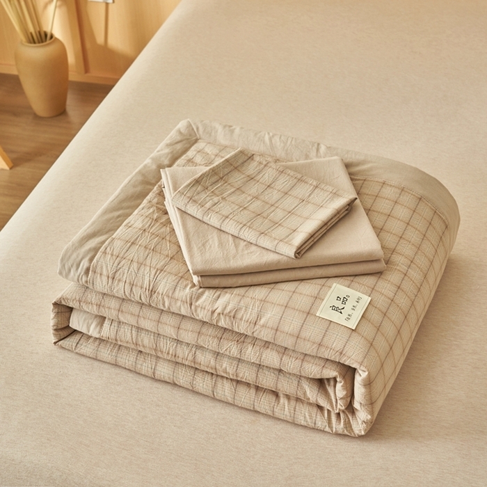 91家纺网 家纺一手货源 找家纺 （总）简如 2026新款全棉纯棉色织水洗棉棉花空调被夏凉被