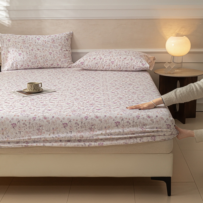 91家纺网 家纺一手货源 找家纺 （总）爱彼家纺 2026新款A类纯棉提花老粗布床笠单件床笠三件套提花床笠-系列一