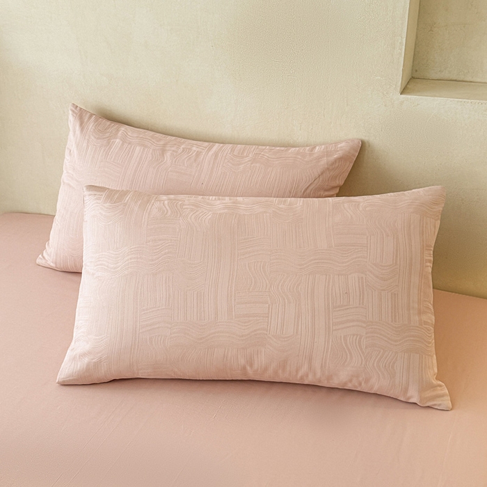 91家纺网 家纺一手货源 找家纺 （总）一加一 2026新款全棉纯棉三层纱色织提花大豆夏被四件套-云棉肌理