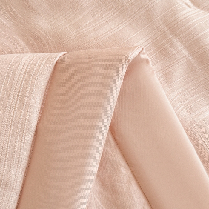 91家纺网 家纺一手货源 找家纺 （总）一加一 2026新款全棉纯棉三层纱色织提花大豆夏被四件套-云棉肌理