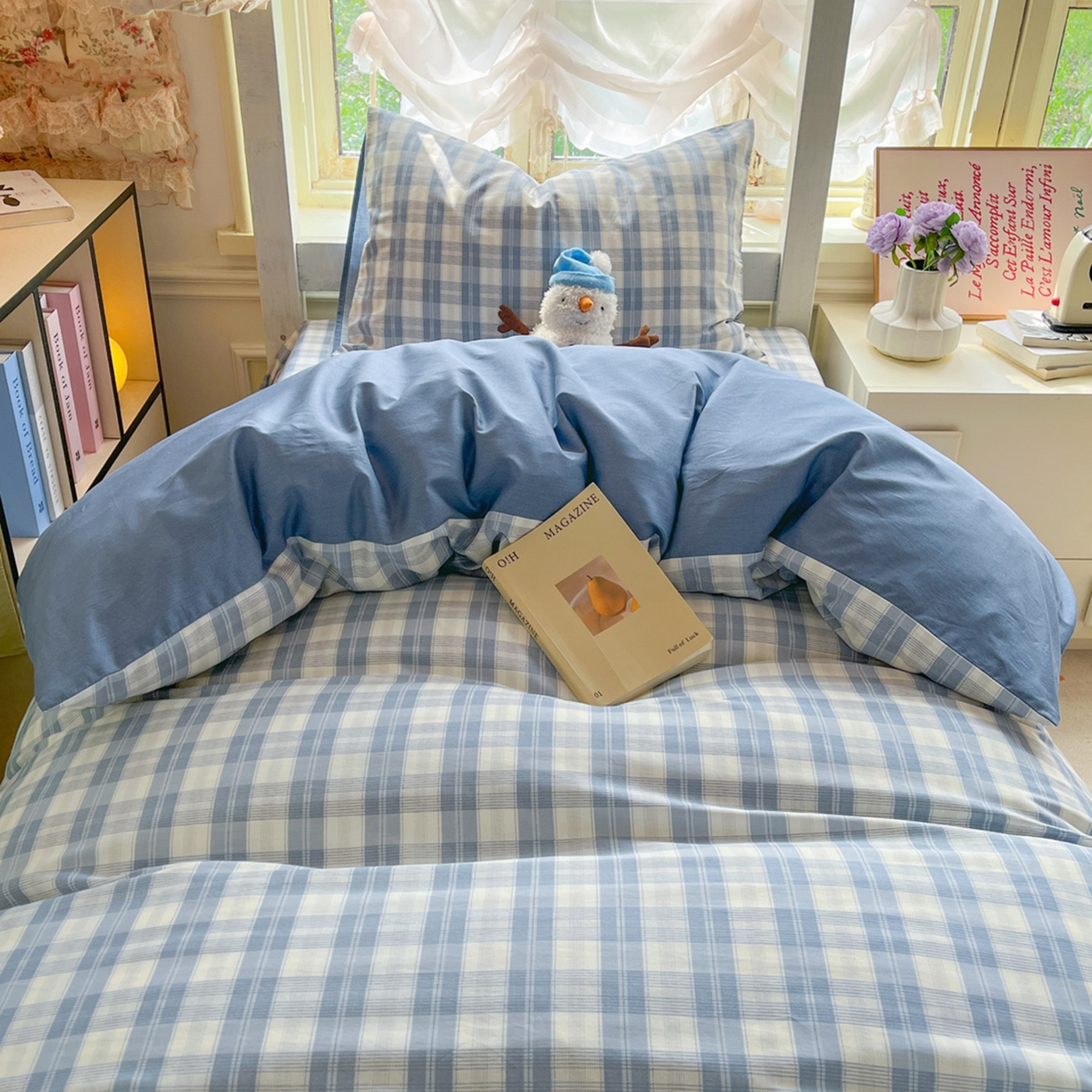 91家纺网 家纺一手货源 找家纺 （总）简约家纺 2026新款全棉印花学生宿舍三件套系列