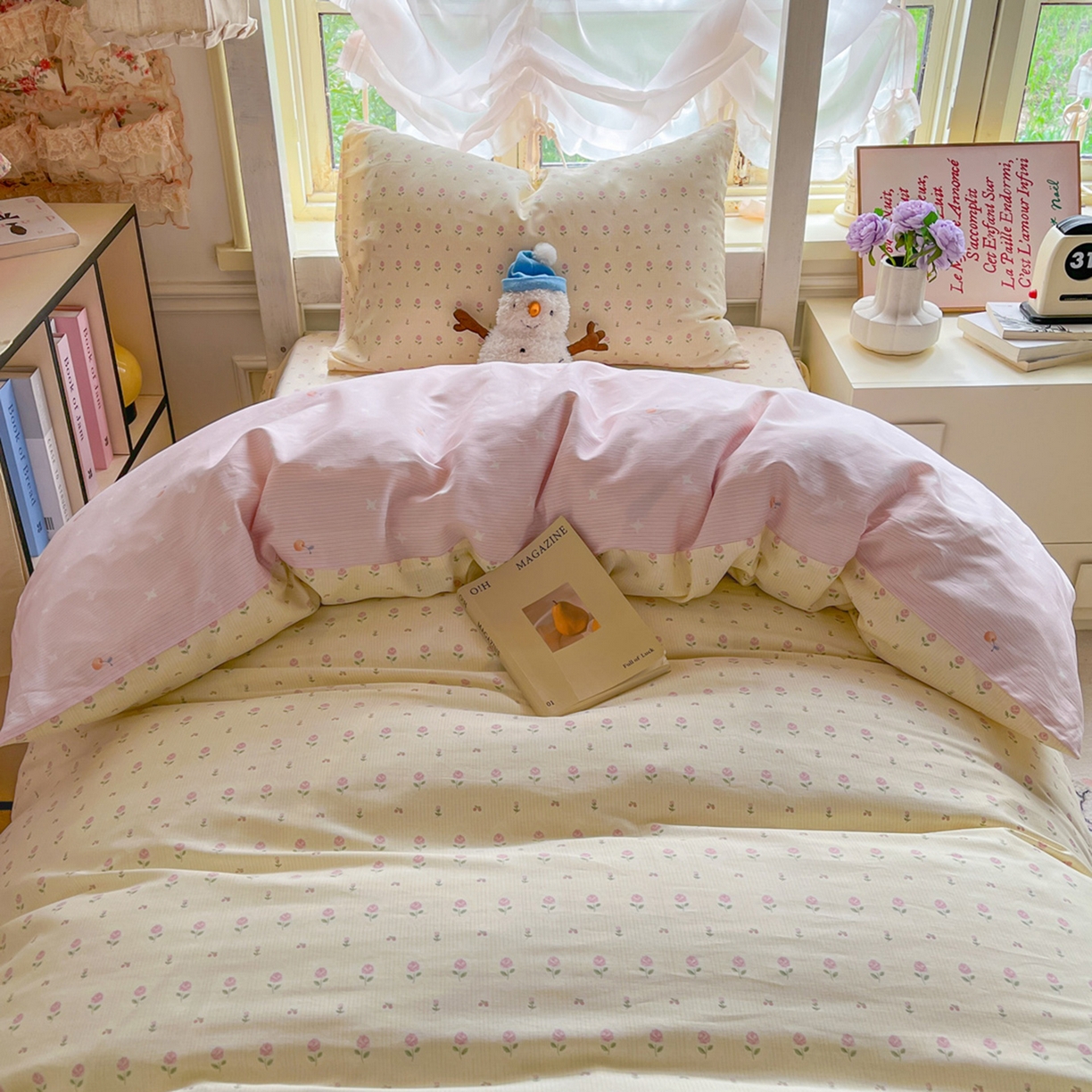 91家纺网 家纺一手货源 找家纺 （总）简约家纺 2026新款全棉印花学生宿舍三件套系列