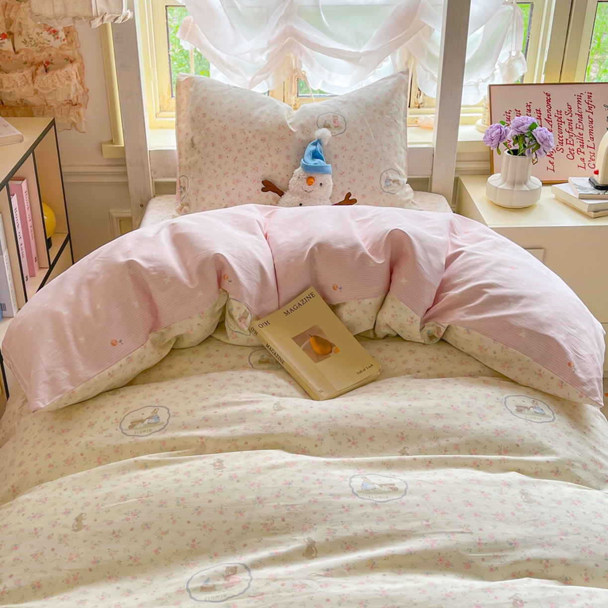 91家纺网 家纺一手货源 找家纺 （总）简约家纺 2026新款全棉印花学生宿舍三件套系列