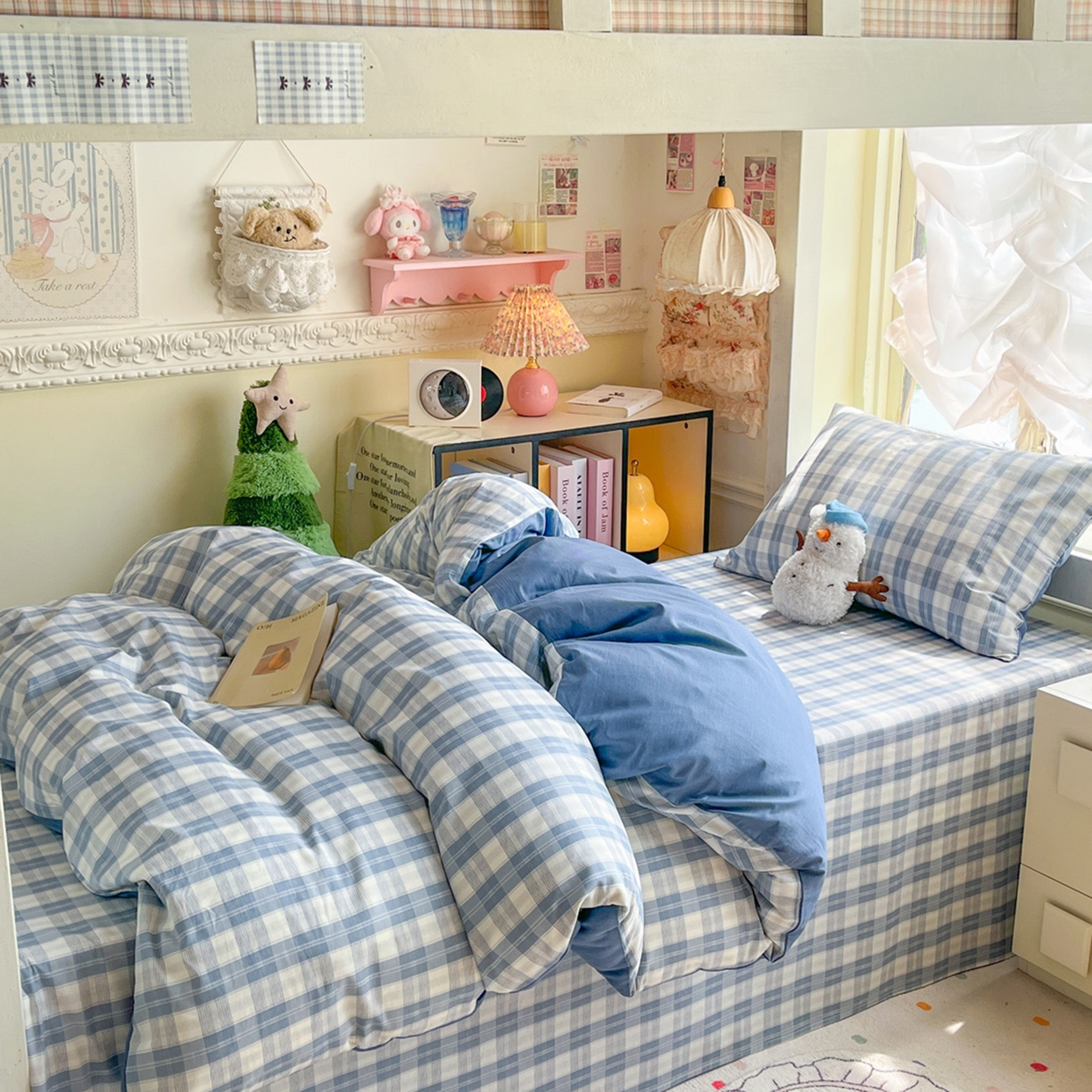 91家纺网 家纺一手货源 找家纺 简约家纺 2026新款全棉印花学生宿舍三件套系列 格雅