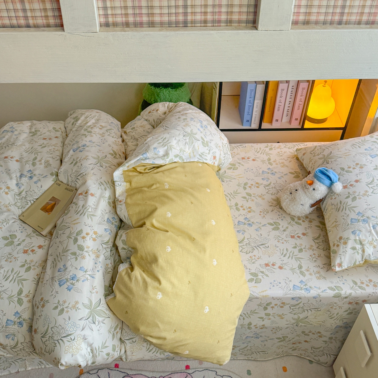 91家纺网 家纺一手货源 找家纺 简约家纺 2026新款全棉印花学生宿舍三件套系列 晚风私语