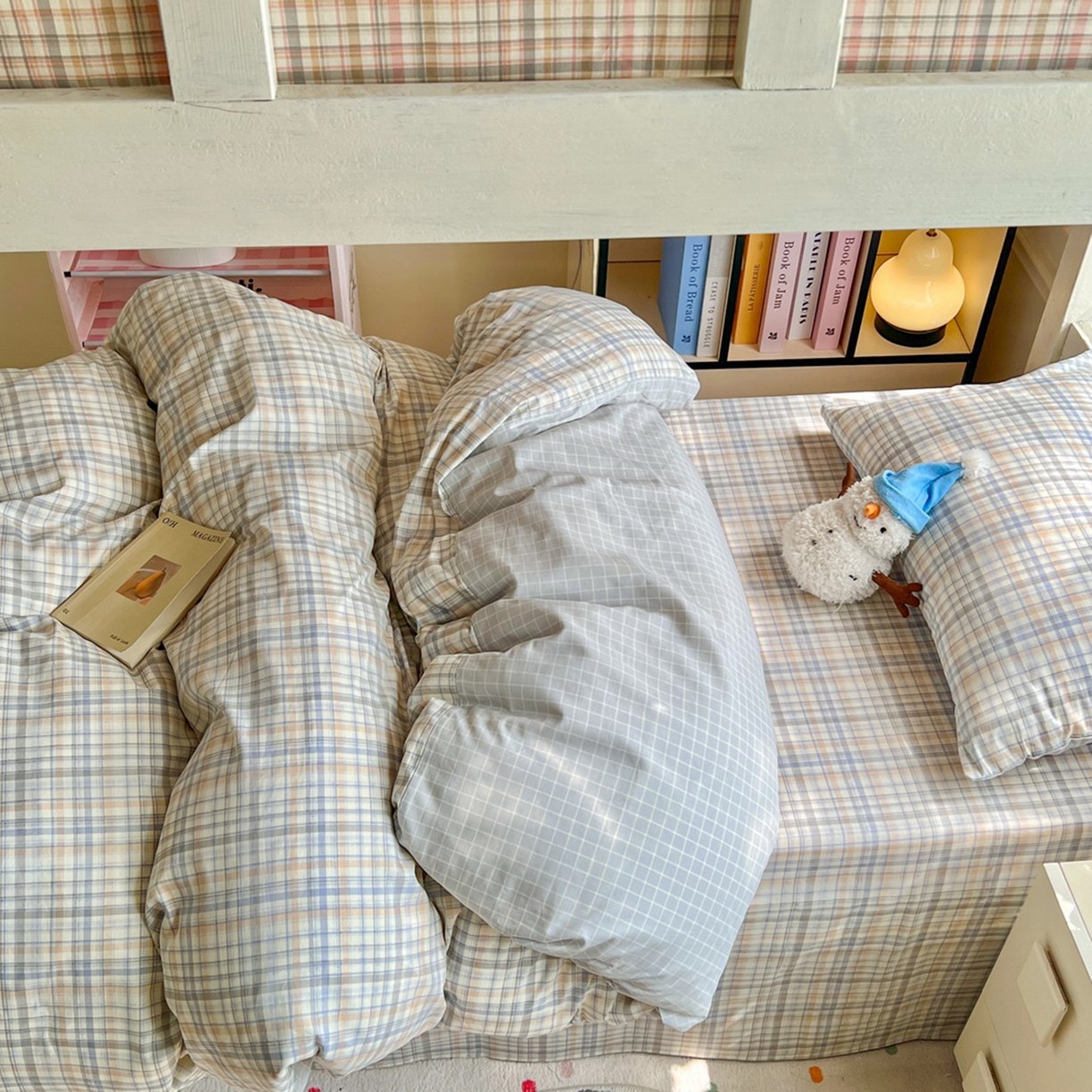 91家纺网 家纺一手货源 找家纺 简约家纺 2026新款全棉印花学生宿舍三件套系列 颜诺