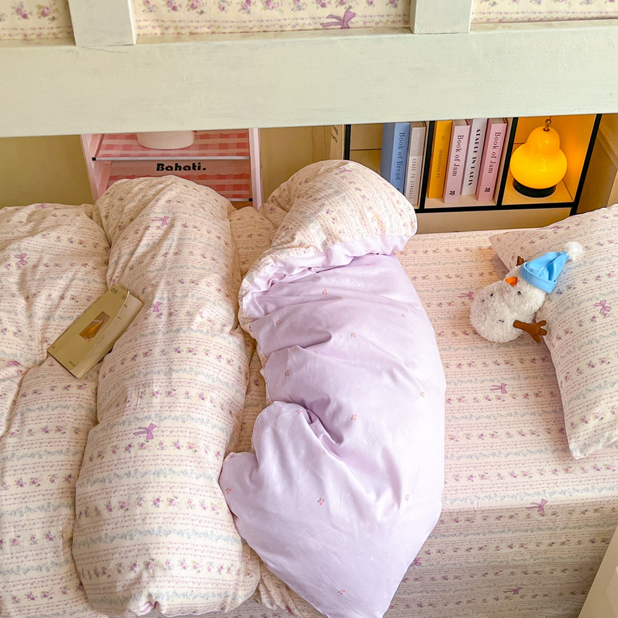 91家纺网 家纺一手货源 找家纺 简约家纺 2026新款全棉印花学生宿舍三件套系列 雅柔