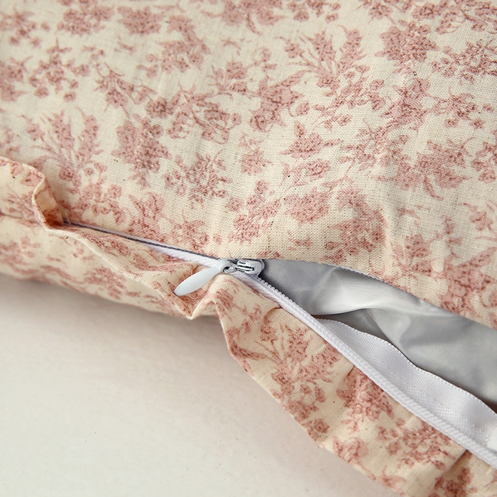 91家纺网 家纺一手货源 找家纺 明星枕业 2026新款韩式花边棉麻月牙荞麦枕可拆洗月亮枕头护颈椎枕芯 浅汐