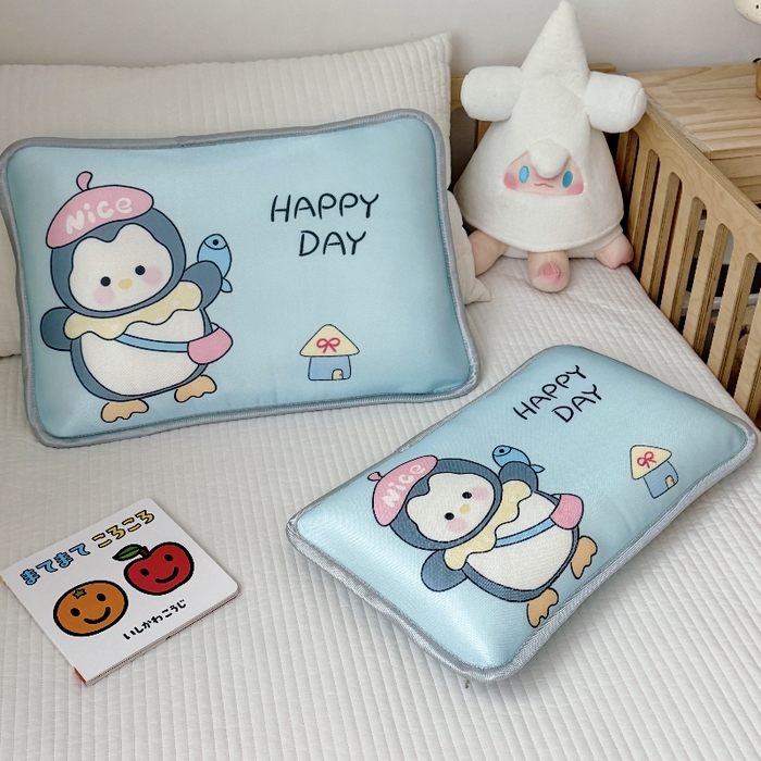 91家纺网 家纺一手货源 找家纺 （总）萌宝家纺  2026新款夏季凉感儿童冰丝枕套双面冰藤枕(新增花型）